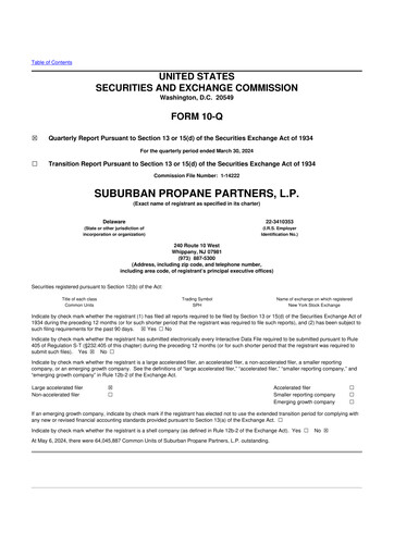 Thumbnail Suburban Propane Partners 10-Q Quarterly Report FY2024 