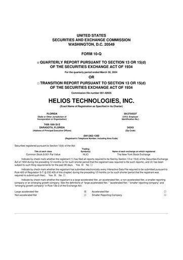 Thumbnail Helios Technologies 10-Q Quarterly Report FY2024 