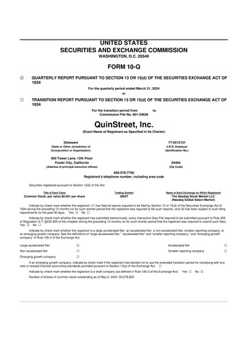 Thumbnail QuinStreet
 10-Q Quarterly Report FY2024 