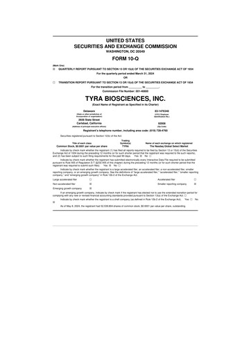 Thumbnail Tyra Biosciences 10-Q Quarterly Report FY2024 