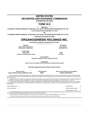 Thumbnail Organogenesis 10-Q Quarterly Report FY2024 