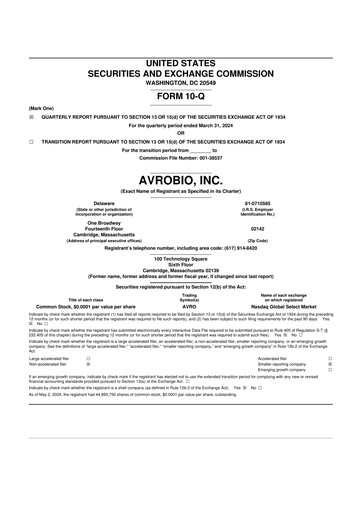 Thumbnail Tectonic Therapeutic 10-Q Quarterly Report FY2024 