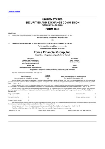 Thumbnail Ponce Financial Group 10-Q Quarterly Report FY2024 