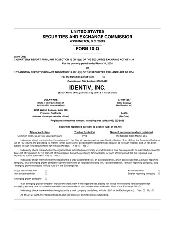 Thumbnail Identiv 10-Q Quarterly Report FY2024 