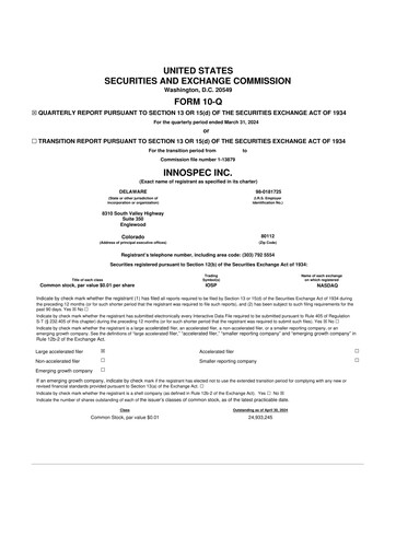Thumbnail Innospec 10-Q Quarterly Report FY2024 