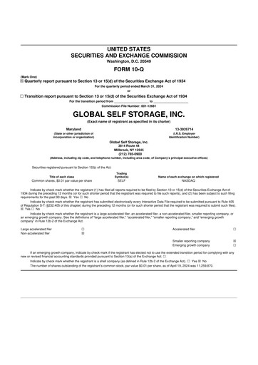 Thumbnail Global Self Storage 10-Q Quarterly Report FY2024 