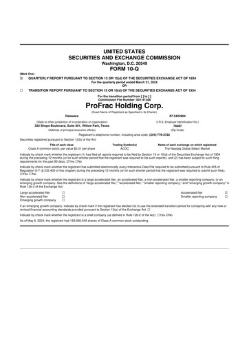 Thumbnail ProFrac 10-Q Quarterly Report FY2024 