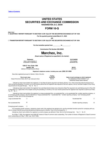 Vorschaubild Marchex 10-Q Quartalsbericht 2024 