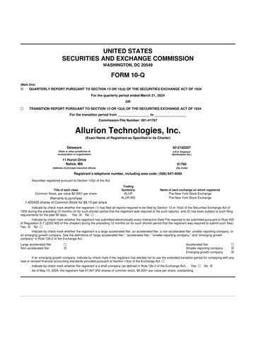 Thumbnail Allurion Technologies 10-Q Quarterly Report FY2024 