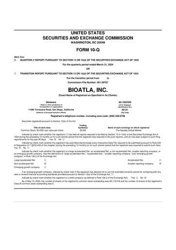 Thumbnail BioAtla 10-Q Quarterly Report FY2024 