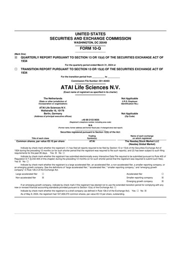 Thumbnail atai Life Sciences 10-Q Quarterly Report FY2024 