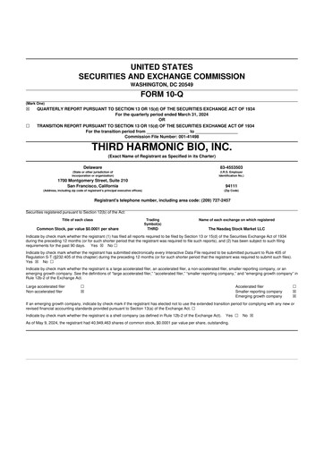 Thumbnail Third Harmonic Bio 10-Q Quarterly Report FY2024 