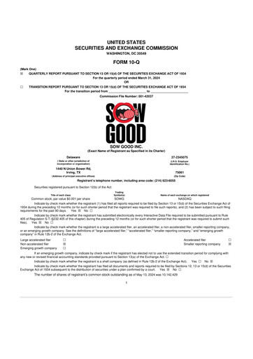 Vorschaubild Sow Good 10-Q Quartalsbericht 2024 