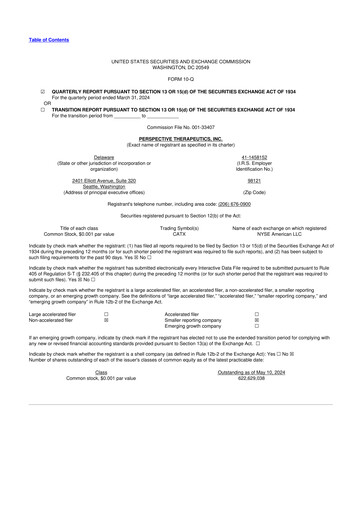 Thumbnail Perspective Therapeutics 10-Q Quarterly Report FY2024 
