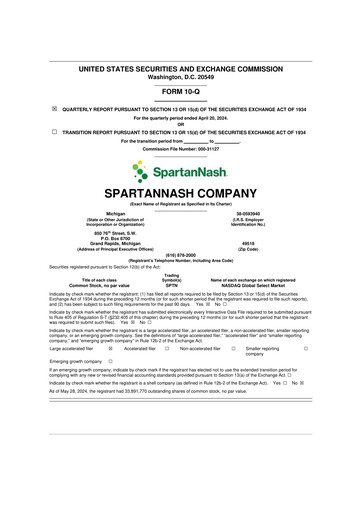 Thumbnail SpartanNash
 10-Q Quarterly Report FY2024 