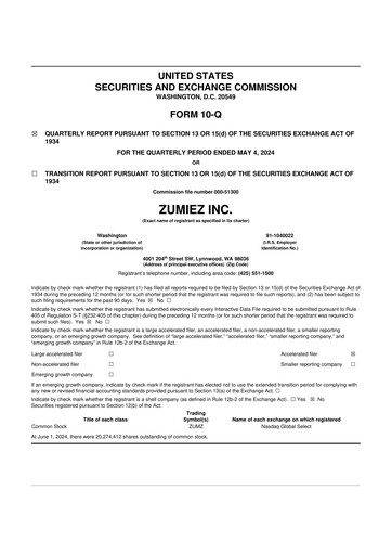Thumbnail Zumiez 10-Q Quarterly Report FY2024 