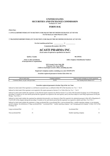 Thumbnail Grace Therapeutics 10-K Annual Report 2024