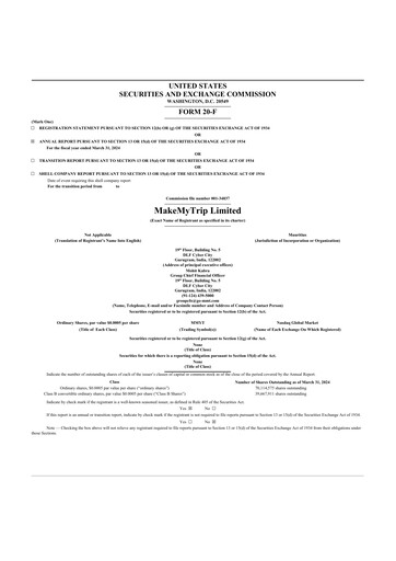 Thumbnail MakeMyTrip
 20-F Annual Report 2024