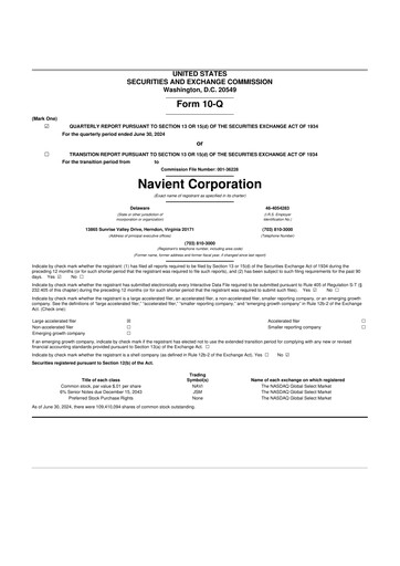 Vorschaubild Navient 10-Q Quartalsbericht 2024 