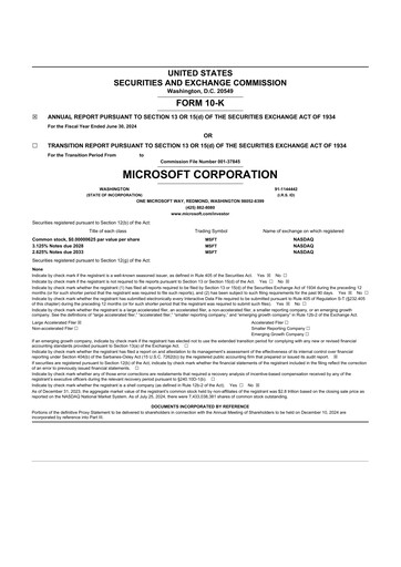 Thumbnail Microsoft 10-K Annual Report 2024