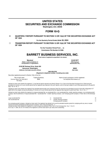 Thumbnail Barrett Business Services 10-Q Quarterly Report FY2024 