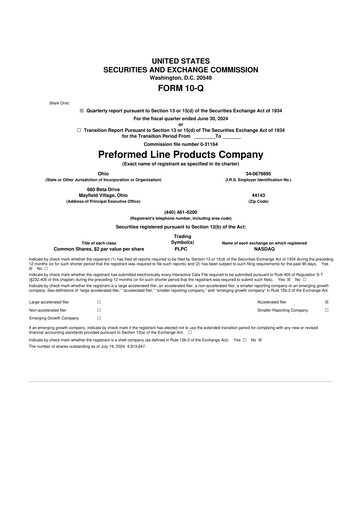 Thumbnail Preformed Line Products 10-Q Quarterly Report FY2024 