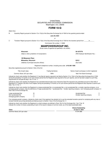Thumbnail ManpowerGroup 10-Q Quarterly Report FY2024 