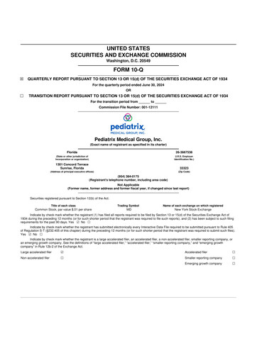 Thumbnail Pediatrix Medical Group 10-Q Quarterly Report FY2024 