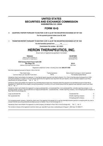 Thumbnail Heron Therapeutics 10-Q Quarterly Report FY2024 