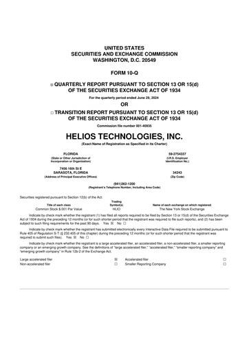 Thumbnail Helios Technologies 10-Q Quarterly Report FY2024 