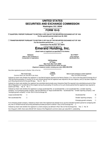 Thumbnail Emerald Holding 10-Q Quarterly Report FY2024 