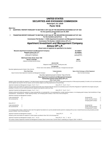 Thumbnail Aimco 10-Q Quarterly Report FY 