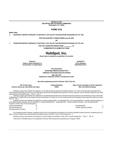 Vorschaubild HubSpot 10-Q Quartalsbericht 2024 