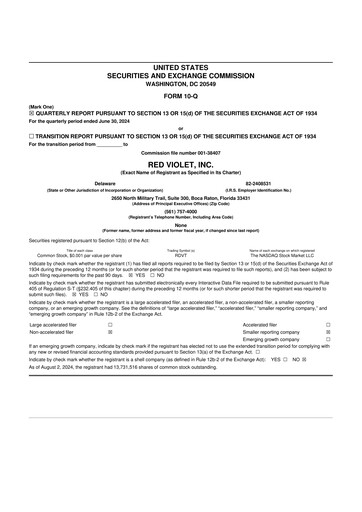 Thumbnail Red Violet 10-Q Quarterly Report FY2024 