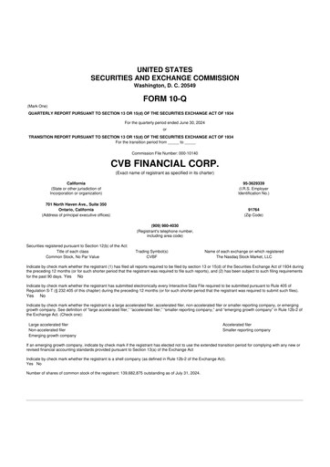 Thumbnail CVB Financial 10-Q Quarterly Report FY2024 