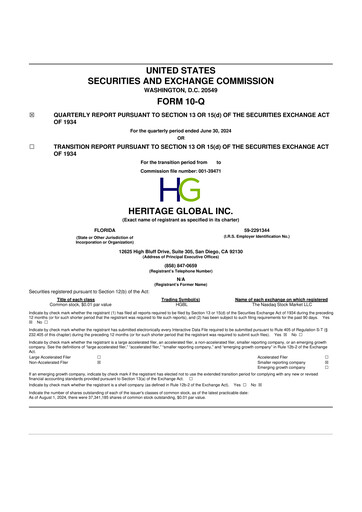 Thumbnail Heritage Global 10-Q Quarterly Report FY2024 