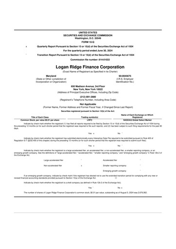 Thumbnail Logan Ridge Finance 10-Q Quarterly Report FY2024 