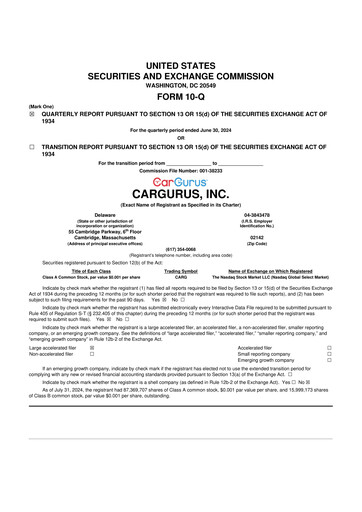 Thumbnail CarGurus 10-Q Quarterly Report FY2024 