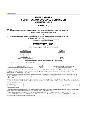Thumbnail Xometry 10-Q Quarterly Report FY2024 