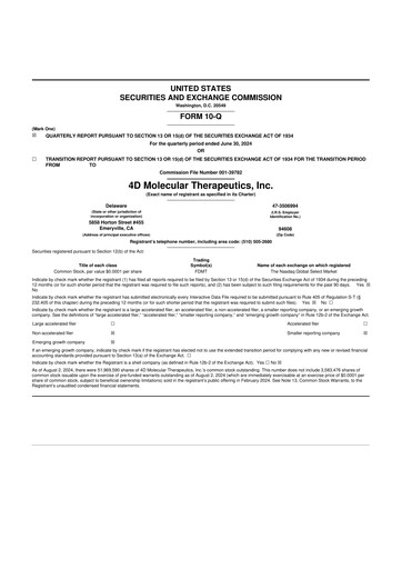 Thumbnail 4D Molecular Therapeutics 10-Q Quarterly Report FY2024 