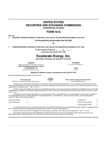 Thumbnail Excelerate Energy 10-Q Quarterly Report FY2024 