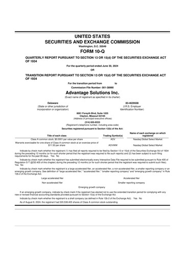 Thumbnail Advantage Solutions 10-Q Quarterly Report FY2024 