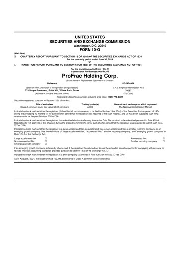 Thumbnail ProFrac 10-Q Quarterly Report FY2024 