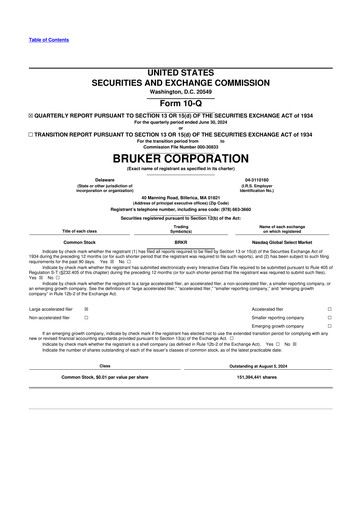 Thumbnail Bruker 10-Q Quarterly Report FY2024 