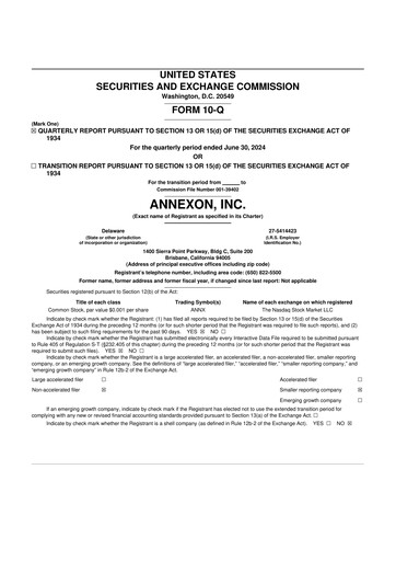 Thumbnail Annexon 10-Q Quarterly Report FY2024 