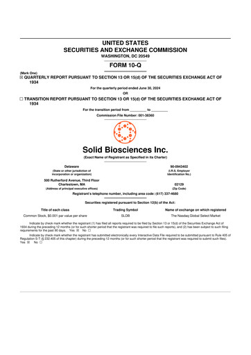 Thumbnail Solid Biosciences
 10-Q Quarterly Report FY2024 