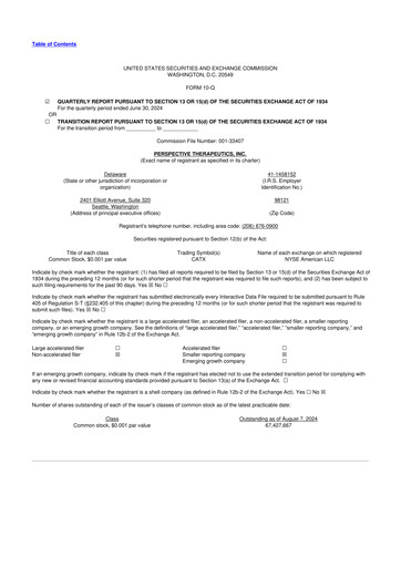 Thumbnail Perspective Therapeutics 10-Q Quarterly Report FY2024 