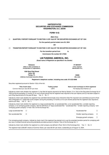Vorschaubild LM Funding America 10-Q Quartalsbericht 2024 