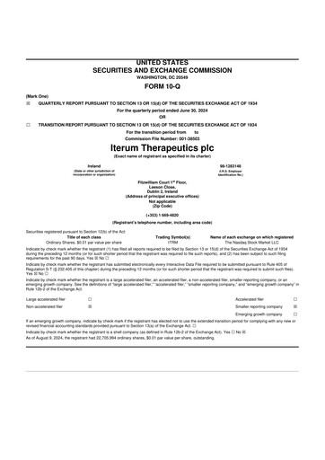 Thumbnail Iterum Therapeutics 10-Q Quarterly Report FY2024 