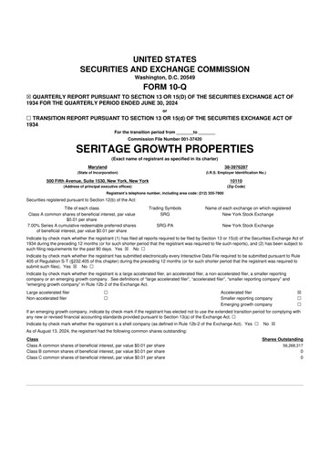 Thumbnail Seritage Growth Properties
 10-Q Quarterly Report FY2024 